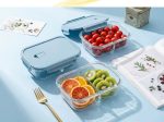High Borosilicate Glass Partitioned Lunchbox – 1040ml Microwave Safe Food Container