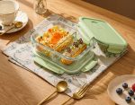 High Borosilicate Glass Partitioned Lunchbox – 1040ml Microwave Safe Food Container