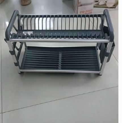 Premium Quality 2Tier Aluminium Dish Drainer – Rust-Free Kitchen Rack