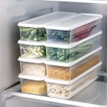 Refrigerator Herb Storage Boxes – Stackable Fresh Keeping Crisper Organizer with Lid