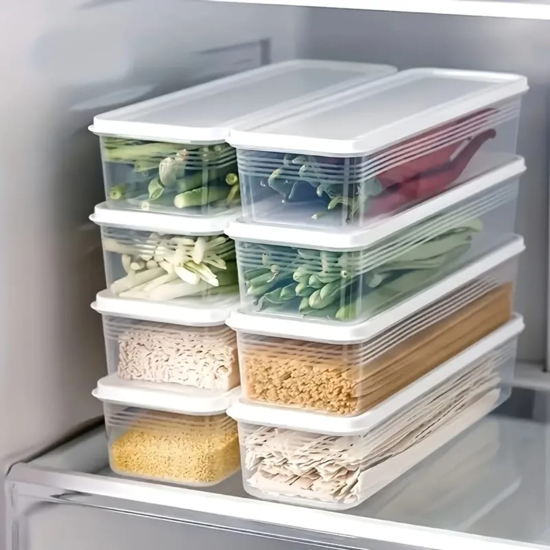 Refrigerator Herb Storage Boxes – Stackable Fresh Keeping Crisper Organizer with Lid Refrigerator Herb Storage Boxes – Stackable Fresh Keeping Crisper Organizer with Lid