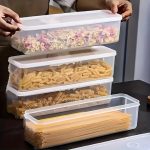 Refrigerator Herb Storage Boxes – Stackable Fresh Keeping Crisper Organizer with Lid