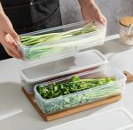 Refrigerator Herb Storage Boxes – Stackable Fresh Keeping Crisper Organizer with Lid