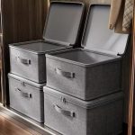 Foldable Fabric Storage Box with Lid – Waterproof Oxford Cloth Multi-Purpose Closet Organizer