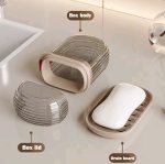 Portable Travel Soap Holder with Soap Case – Leak-Proof Bathroom Travel Container