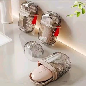 Portable Travel Soap Holder with Soap Case – Leak-Proof Bathroom Travel Container