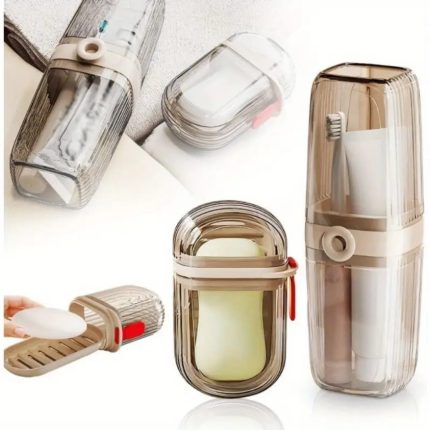Portable Travel Soap Box And Toothbrush Holder Set – Leak-Proof Hygiene Organizer for Travel