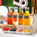 Premium Clear Glass Pitcher 1L – Square Glass Carafe with Spill-Proof Lid