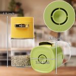 New 180ml Glass Quantitative Seasoning Jar – Press Type Salt Control Bottle