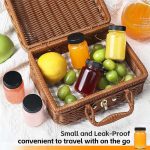 Set of 6 Gingershots Glass Bottles 60ml – Reusable Juice Bottles