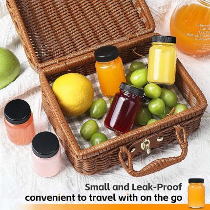 Set of 6 Gingershots Glass Bottles 60ml – Reusable Juice Bottles