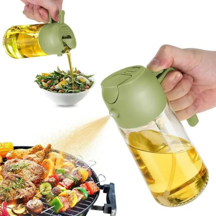2in1 Oil Spray Bottle 600ml Leak-Proof Kitchen Oil Dispenser