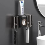 Creative Automatic Toothpaste Dispenser with Toothbrush Holder & Cups – Bathroom Organizer