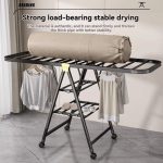 Heavy-Duty Folding Clothes Drying Rack with Wheels – Large Indoor & Outdoor Laundry Rack