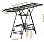Heavy-Duty Folding Clothes Drying Rack with Wheels – Large Indoor & Outdoor Laundry Rack