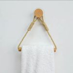Hemp Rope with Bamboo Tissue Holder – Stylish Wall Mounted Toilet Paper Holder