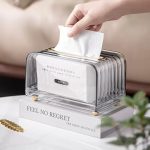Luxury Clear Serviette Holder – Modern Transparent Napkin Holder for Home & Restaurant Use