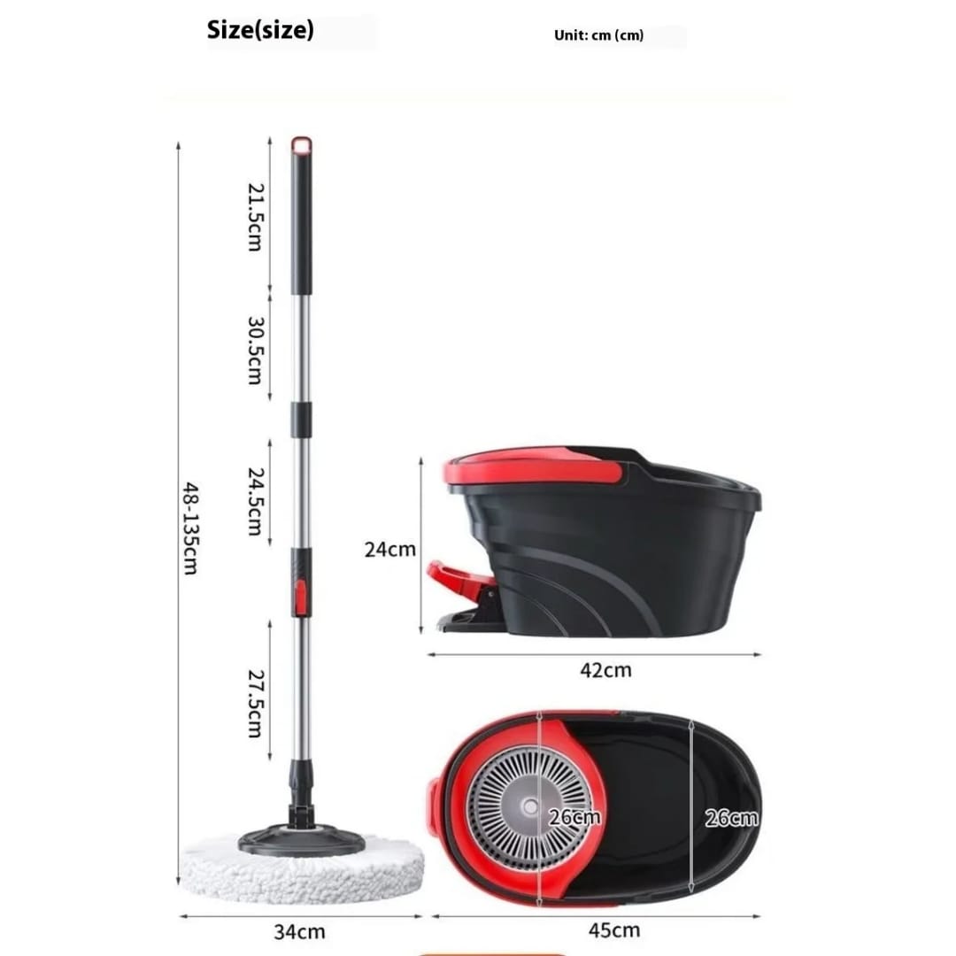 Pedal Spin Mop & Bucket Set – 360° Microfiber Hands-Free Cleaning System