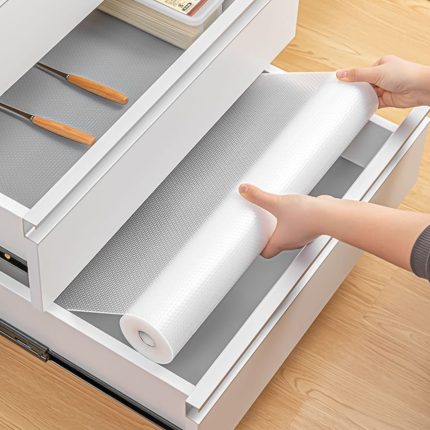 Big Size Kitchen Clear Drawer Liners Oil Proof Moisture Cupboard Shelf Liner Mat 45x500cm