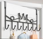 7 Hook Heavy Duty Over The Door Hanger Rack – Carbon Steel Clothes Organizer