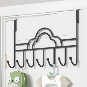 7 Hook Heavy Duty Over The Door Hanger Rack – Carbon Steel Clothes Organizer