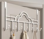 7 Hook Heavy Duty Over The Door Hanger Rack – Carbon Steel Clothes Organizer