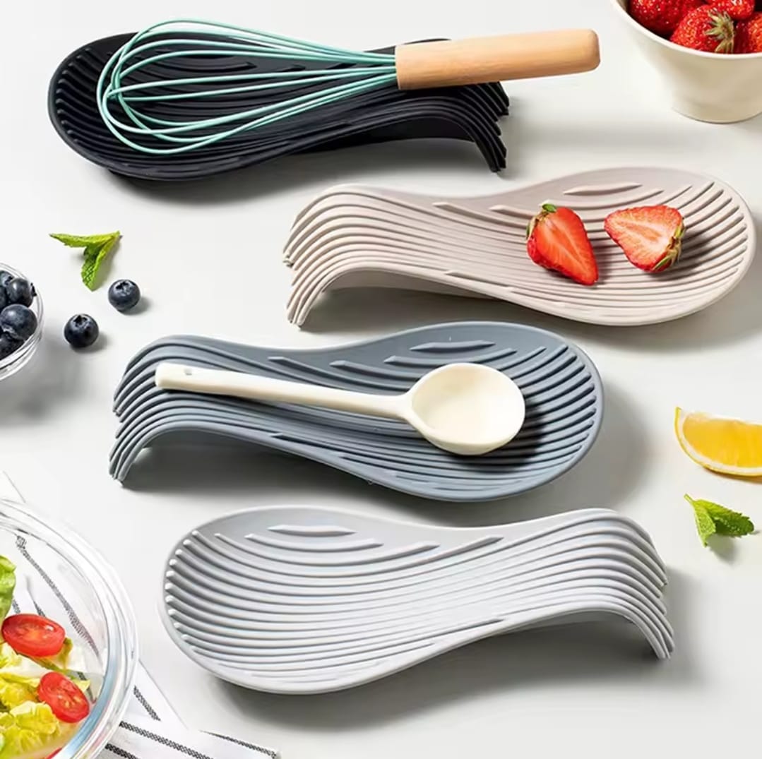 Flexible Spoon Rest – Durable Heat Resistant Kitchen Spoon Holder Flexible Spoon Rest – Durable Heat Resistant Kitchen Spoon Holder