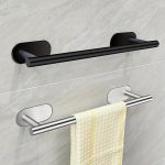 Self-Adhesive Towel Bar – No Drill Stainless Steel Bathroom Towel Holder