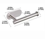 Adhesive Toilet Roll Paper Holder Organizer Wall Mount No Drill Stainless Steel