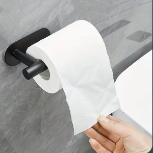 Adhesive Toilet Roll Paper Holder Organizer Wall Mount No Drill Stainless Steel