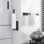 Long Paper Towel Holder Under Cabinet Stainless Steel Self Adhesive Wall Mount