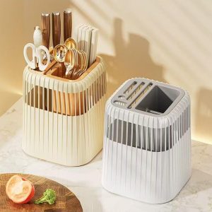 Multi-Functional Rotating Knife & Utensil Rack