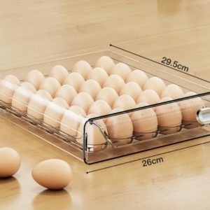 Premium 30 Grid Acrylic Egg Storage Tray – Fridge Egg Holder Organiser