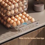 Premium 30 Grid Acrylic Egg Storage Tray – Fridge Egg Holder Organiser