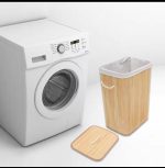 Large Capacity Foldable Bamboo Laundry Basket – Durable Laundry Hamper