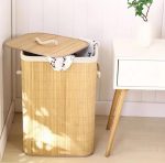 Large Capacity Foldable Bamboo Laundry Basket – Durable Laundry Hamper