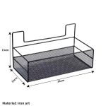 Large Mesh Bathroom Rack with Self Adhesive Stickers – No Drill Wall Shelf