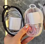 Portable Mini Clear Zipper Storage Bag – Cute Keychain Earphone & Cable Organizer