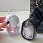 Portable Mini Clear Zipper Storage Bag – Cute Keychain Earphone & Cable Organizer