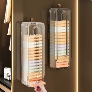 Wall Mounted Underwear & Socks Organizer – Space Saving Storage Box for Wardrobes