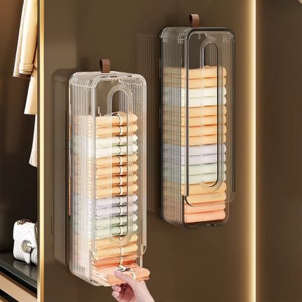 Wall Mounted Underwear & Socks Organizer – Space Saving Storage Box for Wardrobes