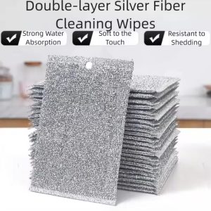 Premium 5pcs Multi-purpose Double Sided Wire Dish Cloth / Scouring Pad (7×15cm)