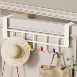 Over-the-door Hook Rack – Space Saving Door Hanger Organizer for Home & Bathroom