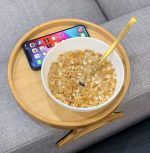 Bamboo Multifunctional Portable Tray | Foldable Sofa Armrest Snack & Drink Table