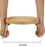 Bamboo Multifunctional Portable Tray | Foldable Sofa Armrest Snack & Drink Table
