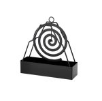 Nordic Style Anti-Scald Mosquito Coil Holder with Tray – Black