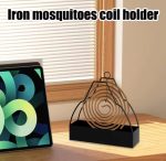 Nordic Style Anti-Scald Mosquito Coil Holder with Tray – Black