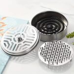 Premium Stainless Steel Mosquito Coil Holder with Lid & Ashtray