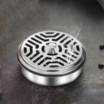 Premium Stainless Steel Mosquito Coil Holder with Lid & Ashtray