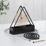 Anti-Scald Mosquito Coil Holder with Tray – Safe Mosquito Coil Stand (Black & Green)